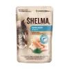 Wet cat food SHELMA with salmon and cod in sauce, 4 x 85 g pouches, 81% moisture, 10% protein