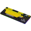 LORGAR KBP70TKLW, Wireless TKL Mechanical Gaming Keyboard Pro, Black/yellow, EN layout
