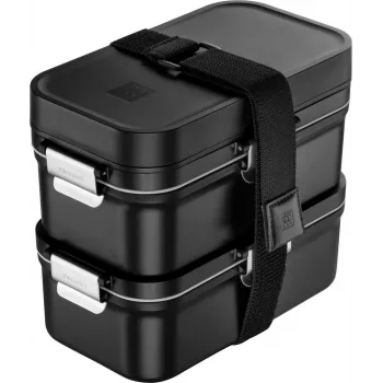 Vacuum lunch box ZWILLING FRESH & SAVE 2 Black 1283232 — compact food container, vacuum-sealable