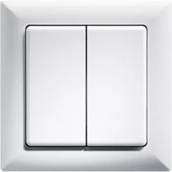 Wall switch Eltako FT55H-wg — white glossy, rocker + double rocker
