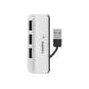 Belkin USB 2.0 4-Port Travel Hub, Silver, F4U021bt