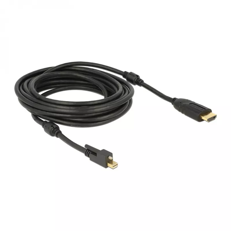 Video cable adapter DeLOCK 83732 Mini DisplayPort to HDMI 5 m Black
