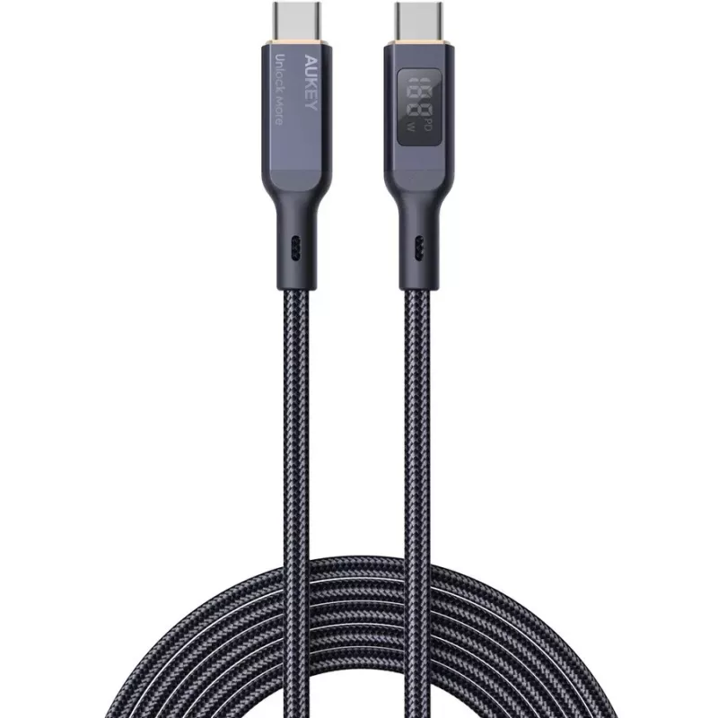 AUKEY CB-MCC102 USB Cable 1.8m USB C Black 480 Gbit/s