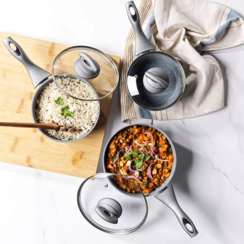 Saucepan set Salter BW02986G1EU7 — 3-piece saucepans 16cm, 18cm, 20cm