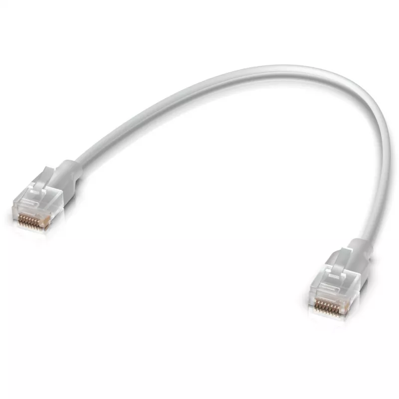 Ubiquiti UACC-Cable-Patch-EL-0.15M-W networking cable Translucent, White Cat6