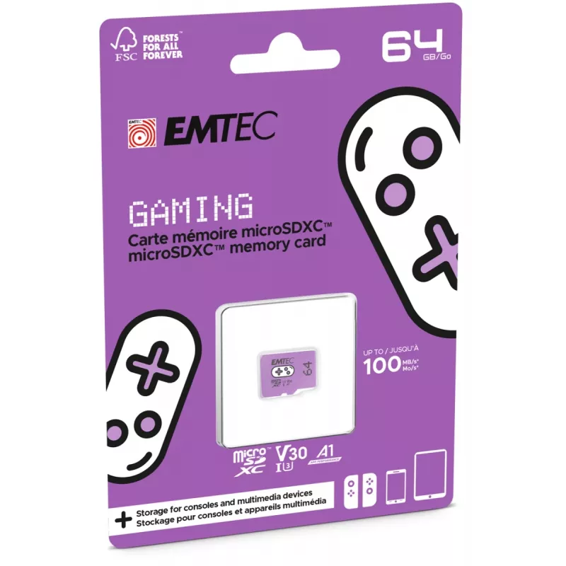 Memory Card Emtec 64GB MicroSDXC UHS-I ECMSDM64GXCU3G