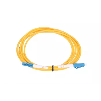 Fiber optic patch cable Extralink EX.15005 LC–LC 1 m G.652D FTTH Yellow