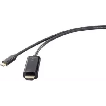 Renkforce RF-4531590 Cable Adapter USB-C HDMI Black (RF-4531590)