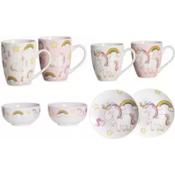 Porcelain Mug set 6 pcs, ritzenhoff & breker Unicorn, 0.35 l, dishwasher-safe