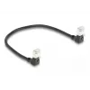 DeLOCK RJ45 Network Cable Cat.6A S/FTP Slim 90° downwards 0.25 m black