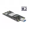 Delock 63166 USB 3.0 Type-A to M.2 Key B Converter with SIM Slot