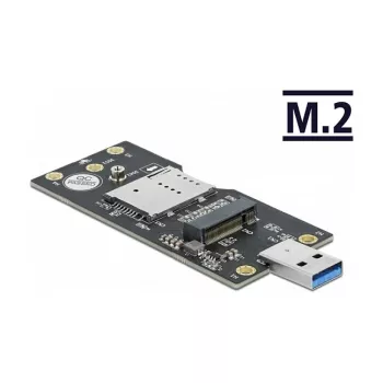 Delock 63166 USB 3.0 Type-A to M.2 Key B Converter with SIM Slot
