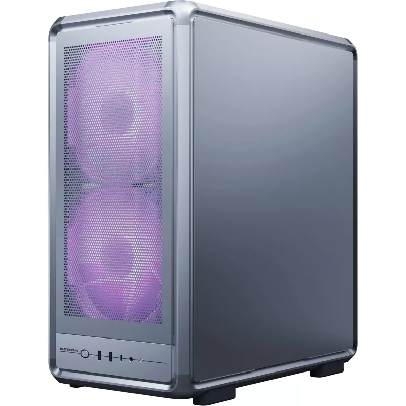 PC Midi Tower Cooler Master MasterFrame 500 Mesh — Black with Transparent Side, supports ATX PSU, 2x200mm front + 1x120mm rear, 2.5 inch/3.5 inch drives