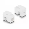 DeLOCK Keystone LSA Set RJ45 RJ11 Cat.6 black clip-on holder