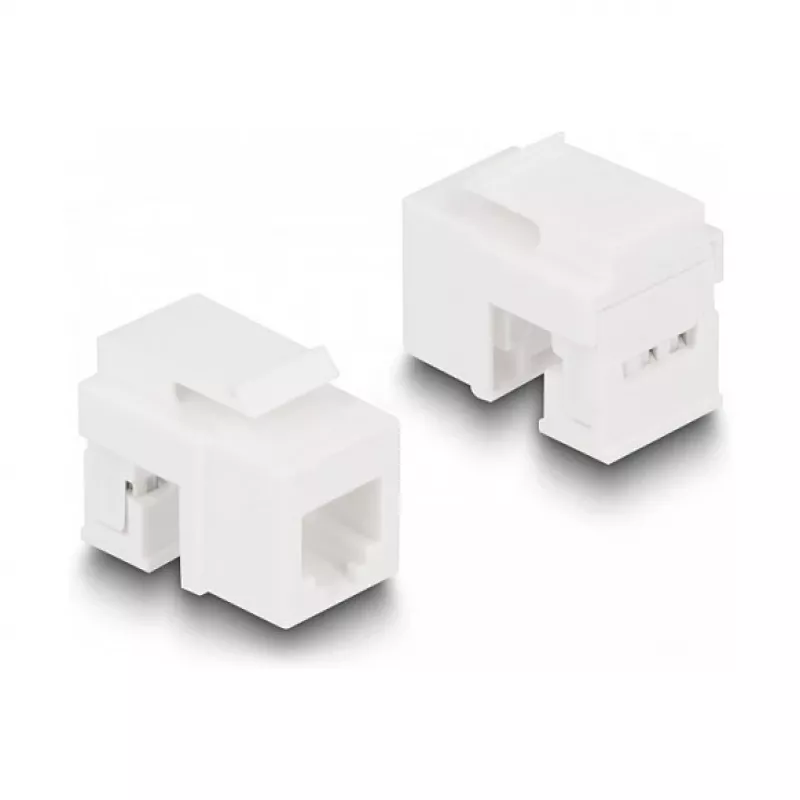 DeLOCK Keystone LSA Set RJ45 RJ11 Cat.6 black clip-on holder
