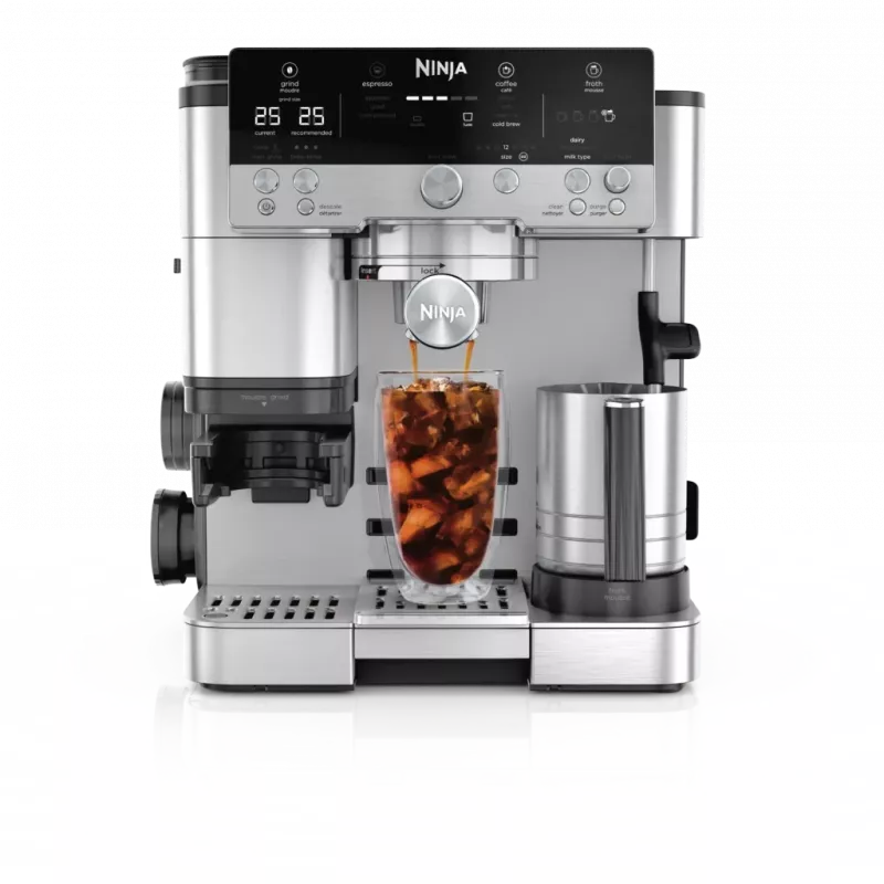 Espresso machine Ninja ES601EU — 2 L water tank, 1-cup capacity, black/stainless steel