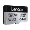 MicroSD Card Lexar 64GB UHS-I Class 3 SILVER PLUS