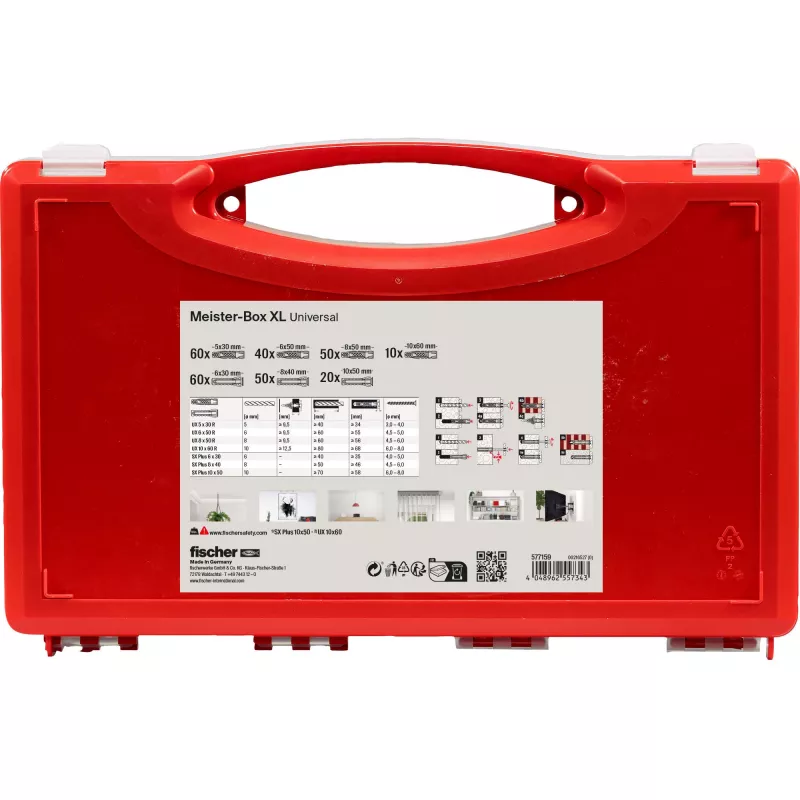 fischer 577159 Meister-Box XL Wall-Plug Assortment Box 290 pc(s) (577159)