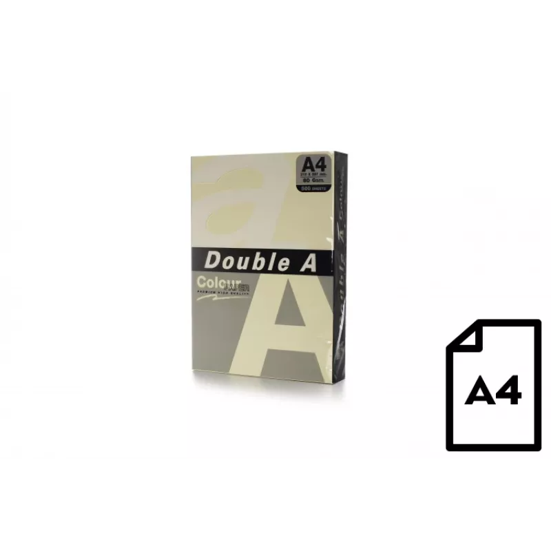 Colour paper Double A, 80g, A4, 500 sheets, Ivory