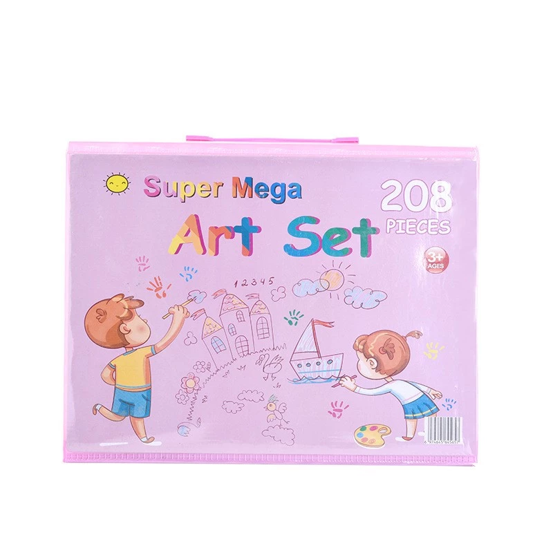 Art set Extralink 208-piece — painting supplies kit with brushes, paints, pencils