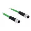 DeLOCK - Network Cable - M12 (4-pin) (M) to M12 (4-pin) (M) - 5,0m - SF/FTP - Halogen-Free - Green (85920)