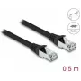 Network Cable DeLOCK RJ45 Cat.6A 0.5m Black