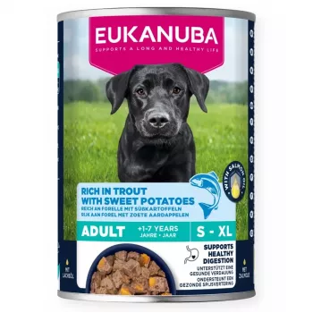 EUKANUBA Dog Can 400 g — Wet Adult Dog Food, Chicken & Vegetables