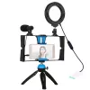 Blogger Kit with LED Ring Light, Stand, Phone Holder and Microphone