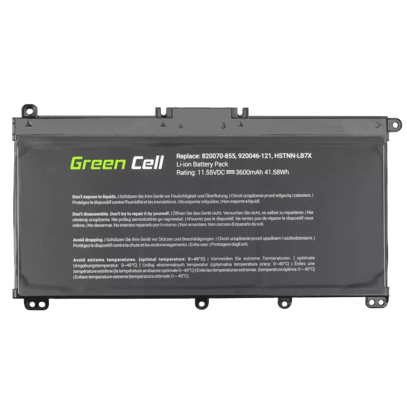 Battery Green Cell HP145 for HP Pavilion (LiPo 3600 mAh, 11.55 V, black)
