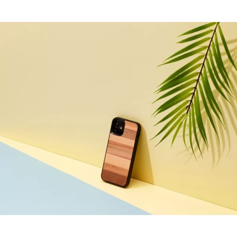 Protective smartphone case man and wood for iPhone 12 mini — black