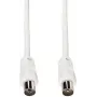 Coaxial cable e&p elektrik handels HFT 5 — 5 m, coax plug to coax jack, white
