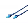 Network patch cord DIGITUS Digitus CAT 5e U/UTP patch cord, 5 m, U/UTP, RJ-45 — Blue