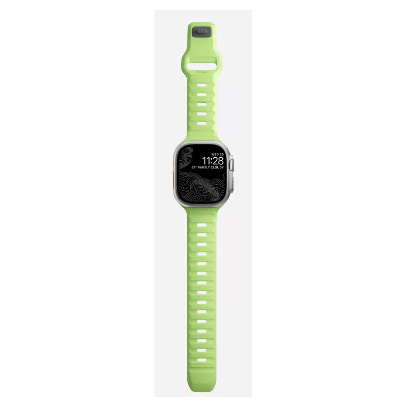 Band Nomad Sport Band Light Green Rubber — width 21.5 mm, wrist 160–195 mm