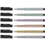 Ballpoint pen Faber-Castell 167351 Silver Stick, black and silver, 1 pc