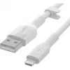 Cable Belkin Cbl Scicone USB-A LTG 2M blc White USB A USB C Lightning