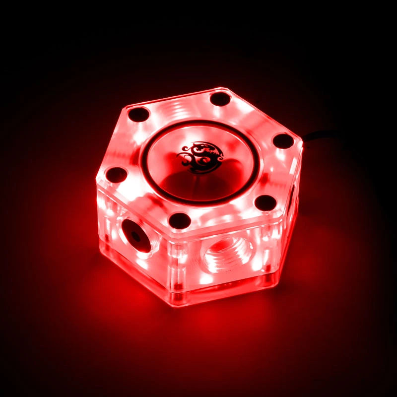 Flow indicator BitsPower Hexagon Flow Indicator-RGB BP-HFI-RGB — RGB lighting, hexagonal design