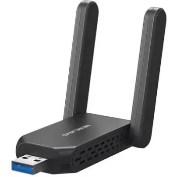 Wi‑Fi USB Adapter MERCUSYS MA72XH AX1800 with High‑Gain Antennas, USB-A Plug‑and‑Play