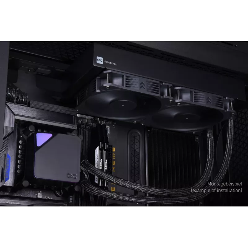 All-in-one liquid cooler Alphacool Core Ocean T38 AIO 280mm 14 cm Black