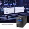 Qoltec Monolith UPS Double-conversion Online 0.65 kVA 360 W 2 AC outlets