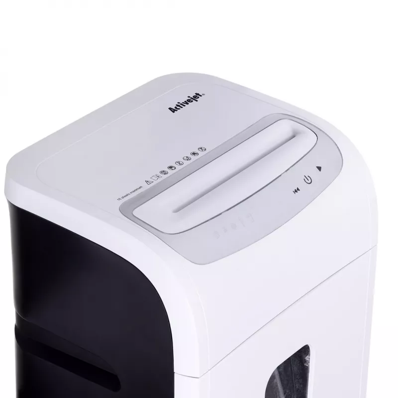 Shredder Activejet ASH-1602M, P-5, 28 l, 2x14 mm shreds, white