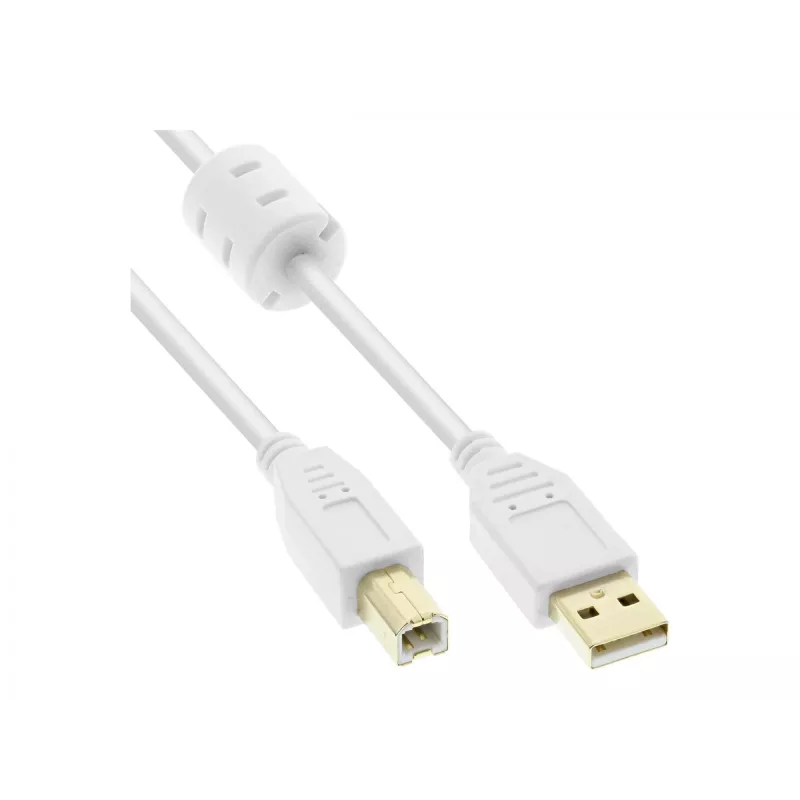 Microconnect USBAB2WF USB cable USB 2.0 2 m USB A USB B White