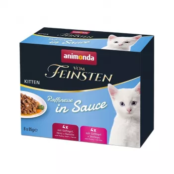 Wet cat food animonda Vom Feinsten Adult sachet 85 g — grain-free, soy-free, 8×85 g (Junior, complete feed)