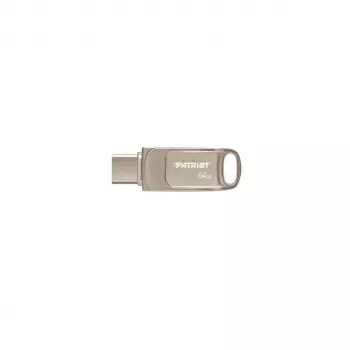 USB Flash Drive PATRIOT PS64GT560DS5D 64GB USB 3.2 (USB-A & USB-C), swivel zinc alloy housing, silver