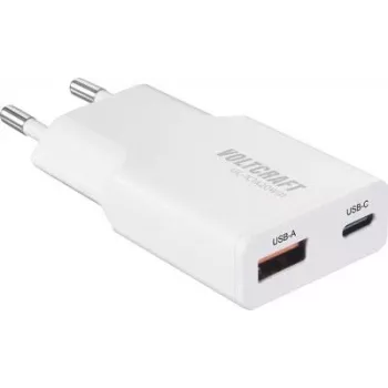 Voltcraft UC-1C1A20W01 USB Charger 1x USB-A USB-C Fast Charge PD 3.0 White (VC-17010770)