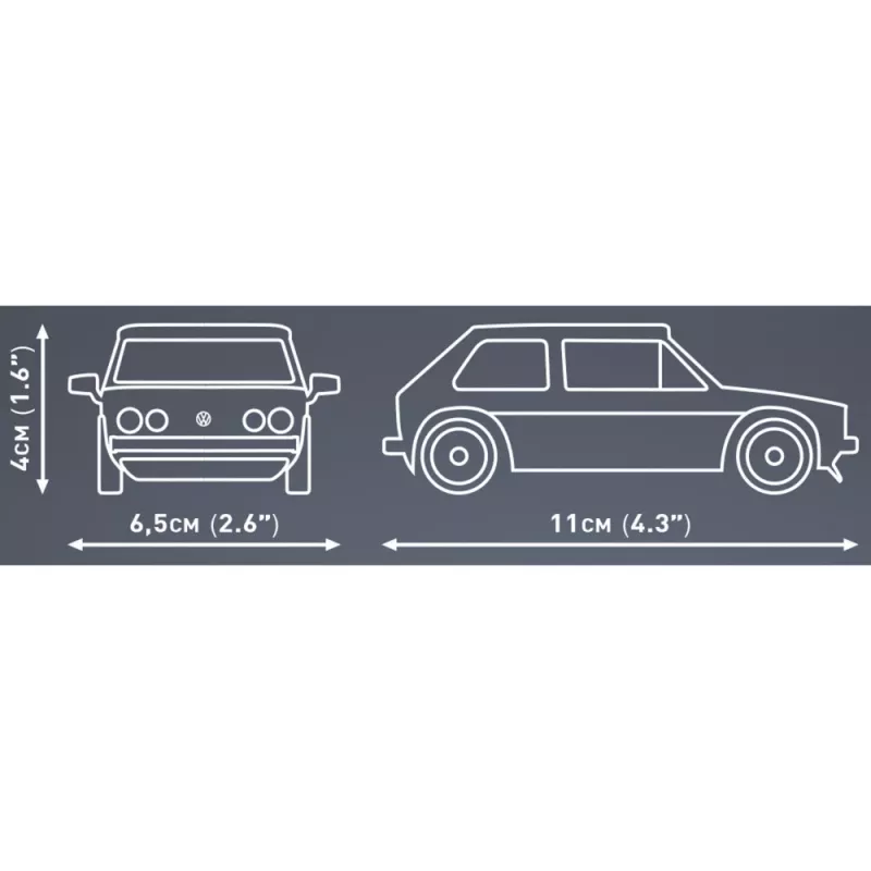 Cobi Volkswagen Golf GTI (1976-1983) Building Set, Blue, 1:35, 68 pieces