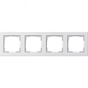 Wall plate GIRA 0214 29 White screwless frame, 80.8×294.7×9.3 mm