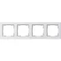 Wall plate GIRA 0214 29 White screwless frame, 80.8×294.7×9.3 mm