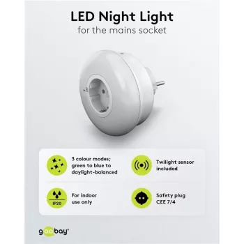 Goobay LED-night light for socket outlet (64567)