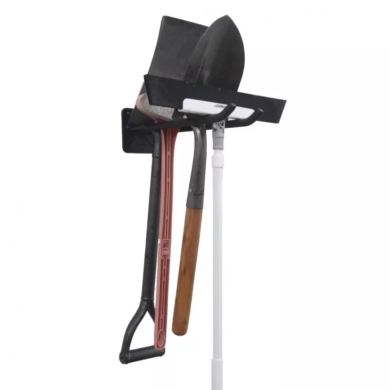 Wall-mounted Double Hook Set MACLEAN MC-436 — durable steel construction, for tools and storage