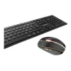 CHERRY DW 9100 SLIM keyboard Mouse included Universal RF Wireless + Bluetooth AZERTY French Black